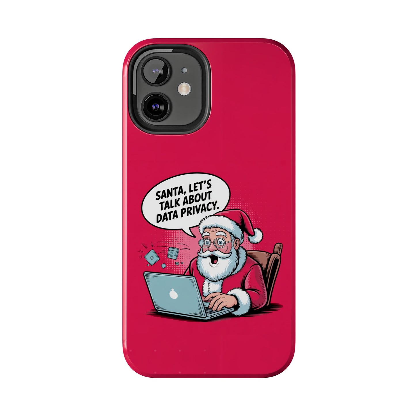 Santa Data Privacy Design Tough iPhone Case for Christmas