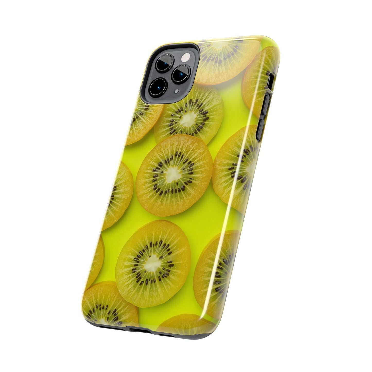Vibrant Kiwi Tough Phone Case - Bright Yellow Design for Fruit Lovers