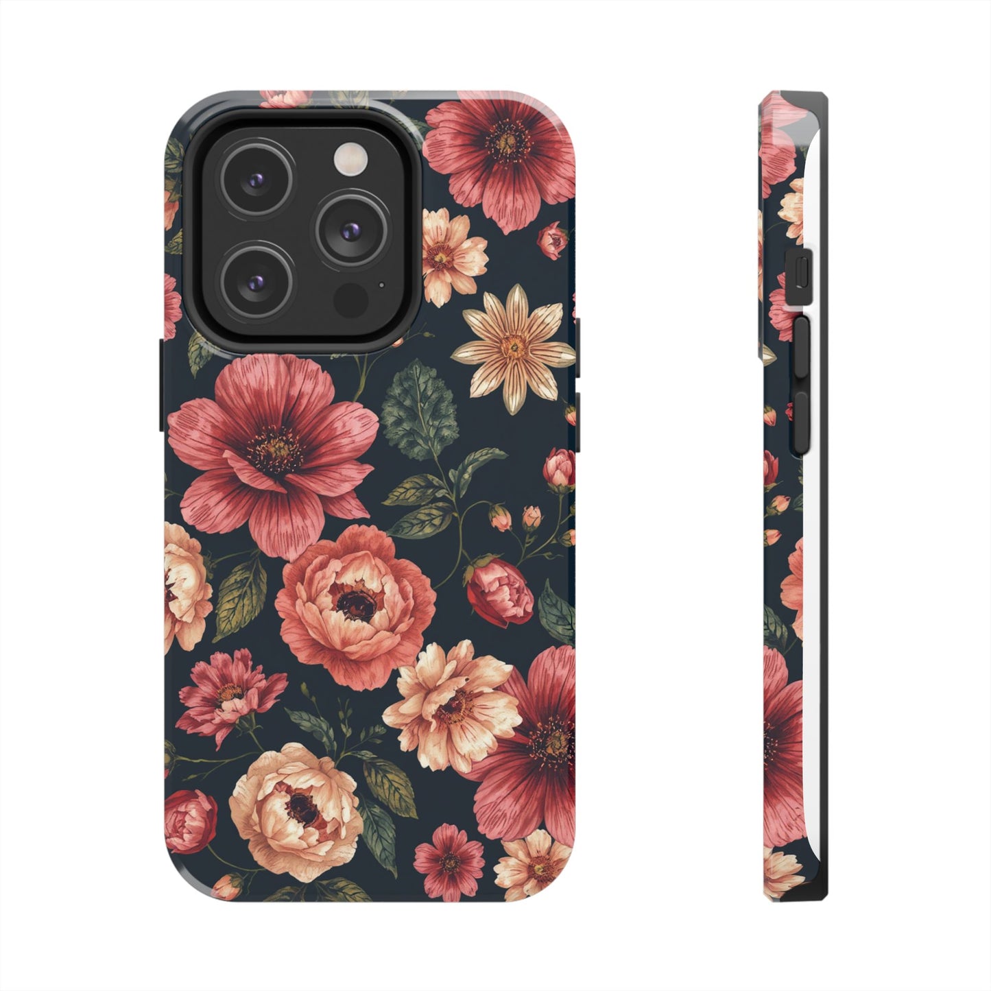 Spring Power! Floral Tough Phone Case - Durable Protection with Elegant Flower Design - for iPhone