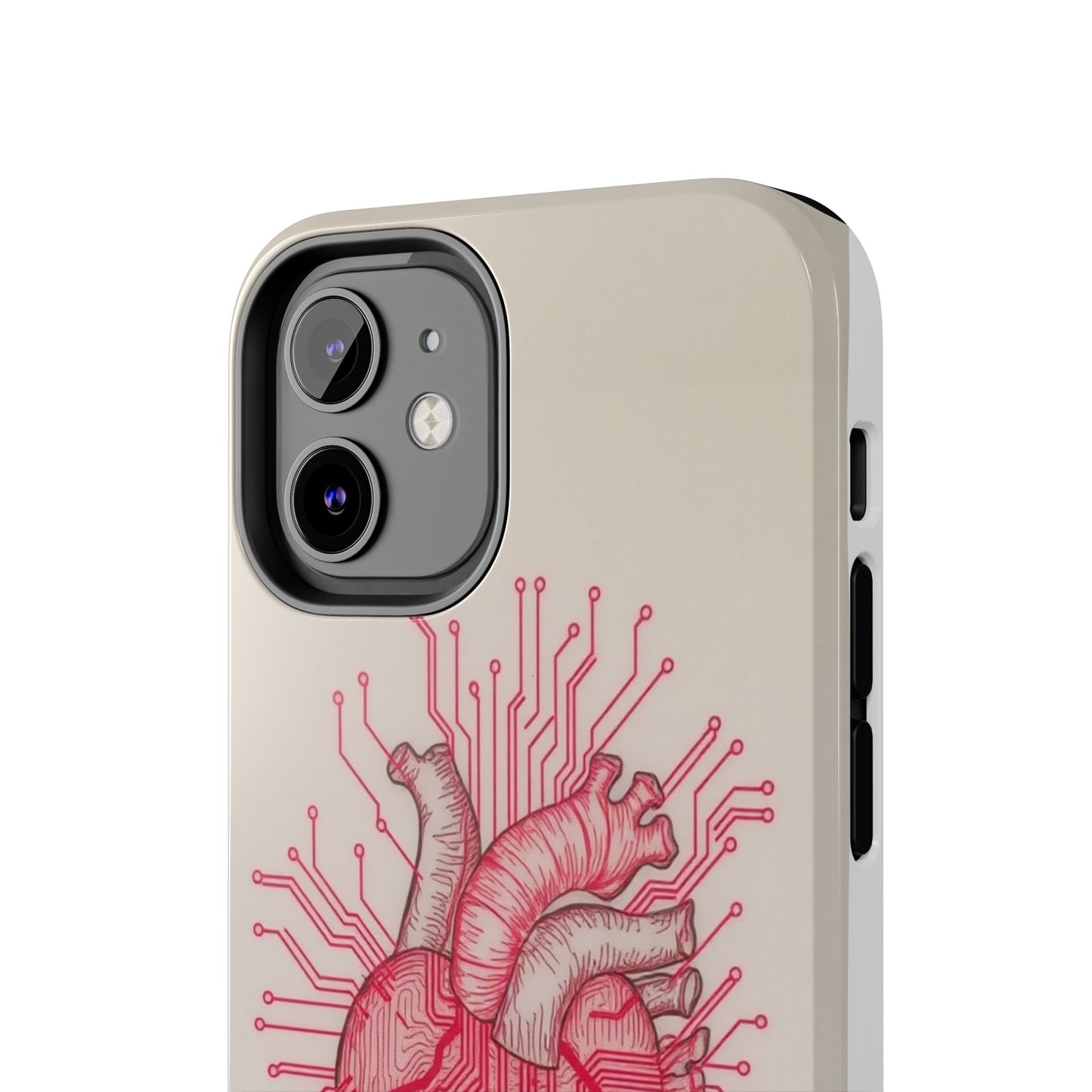 Heart Circuit Tough Phone Case – Unique Tech-Inspired Design for Tech Lovers
