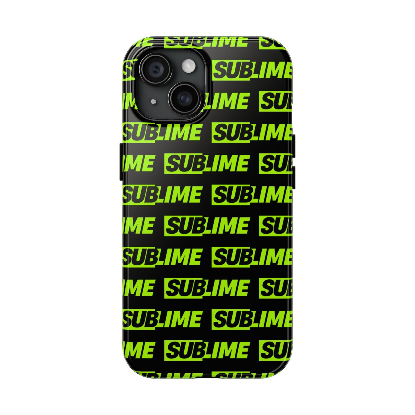 Sublime Text Pattern Tough Phone Case - Vibrant Protective Cover for iPhone