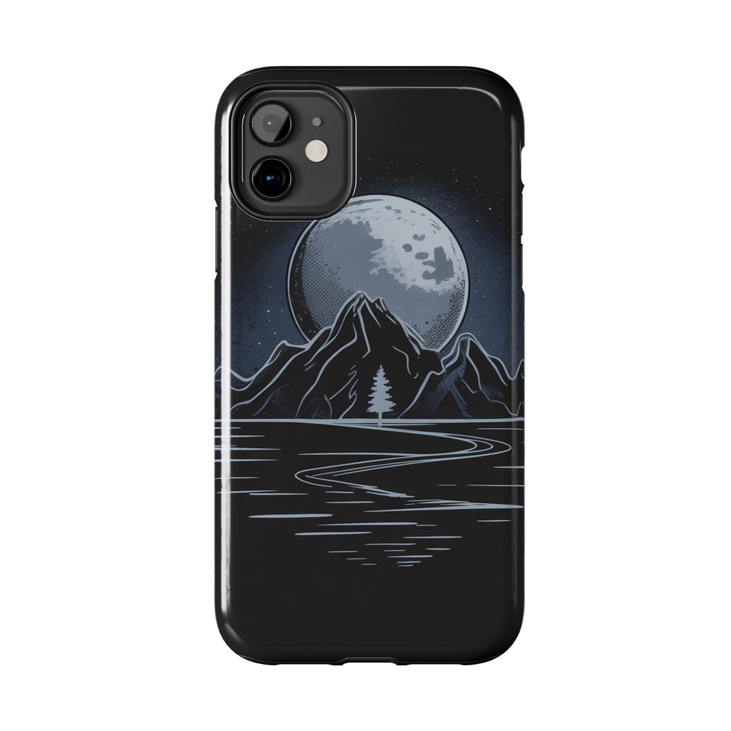 Moonlit Mountain Tough Phone Case Dark Fantasy