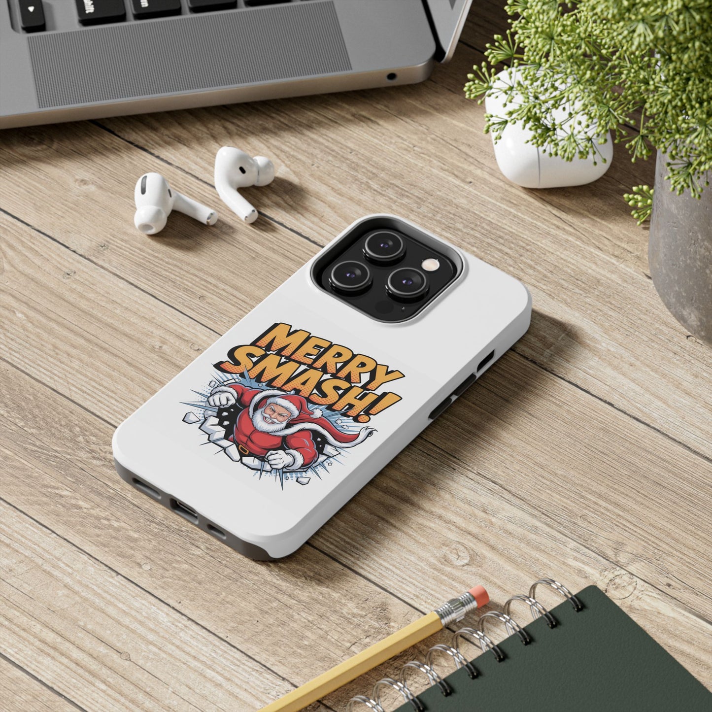 Santa Merry Smash Phone Case