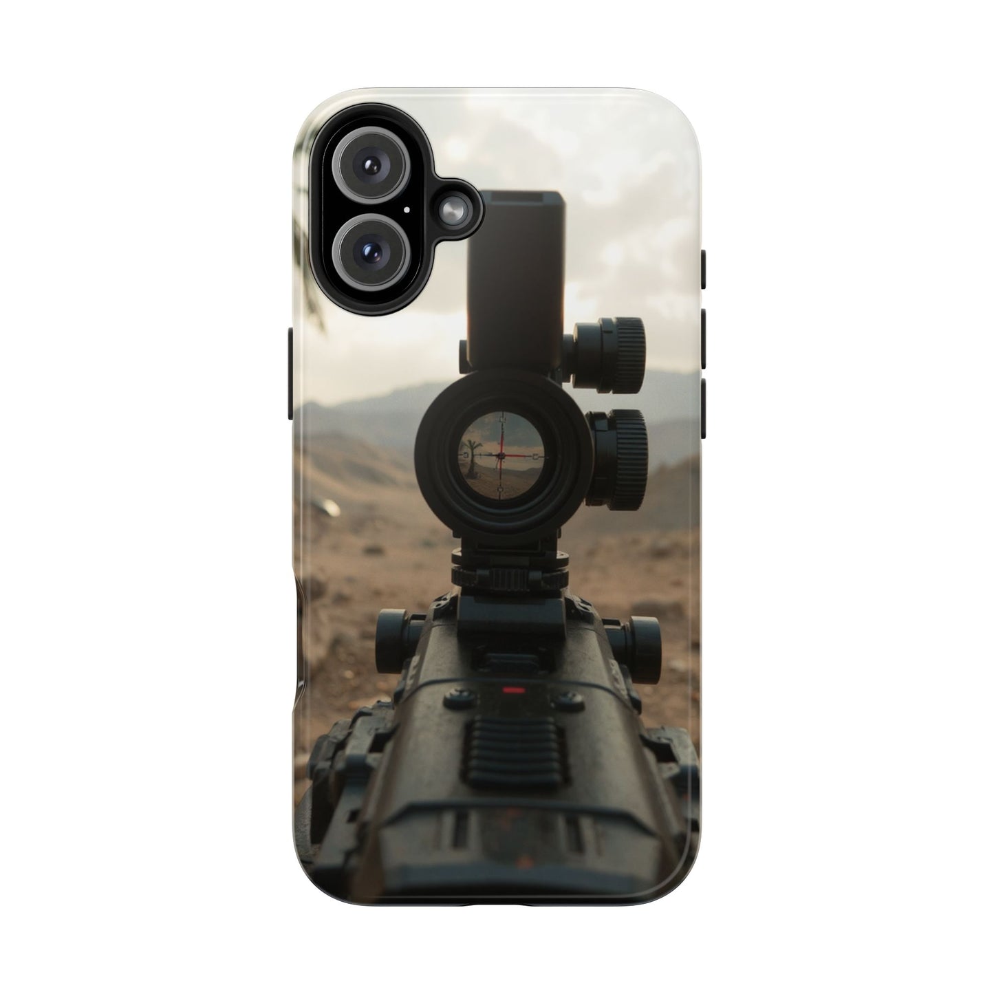 Tough Phone Case with Sniper Scope Design - Durable & Stylish Protection for Outdoors Enthusiasts