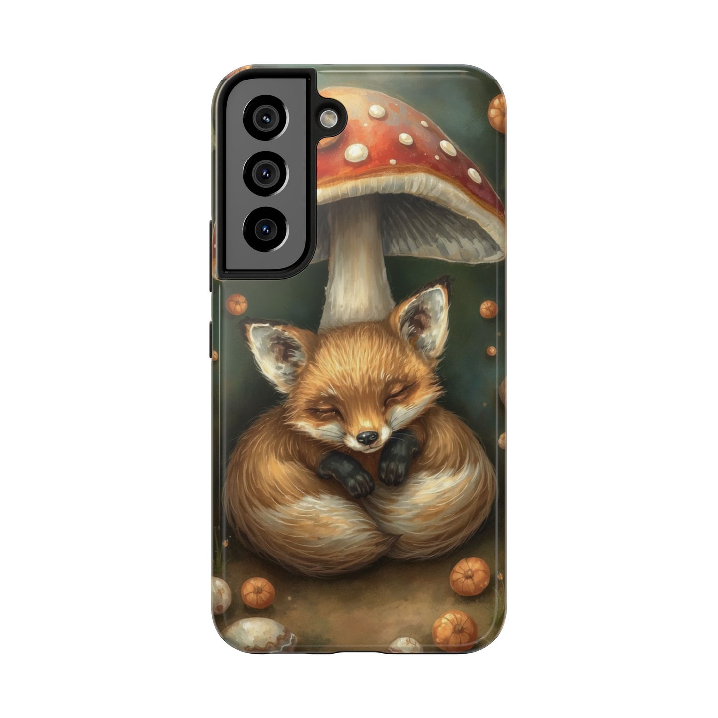 Cute Fox & Mushroom Phone Case - Tough Protective Cover