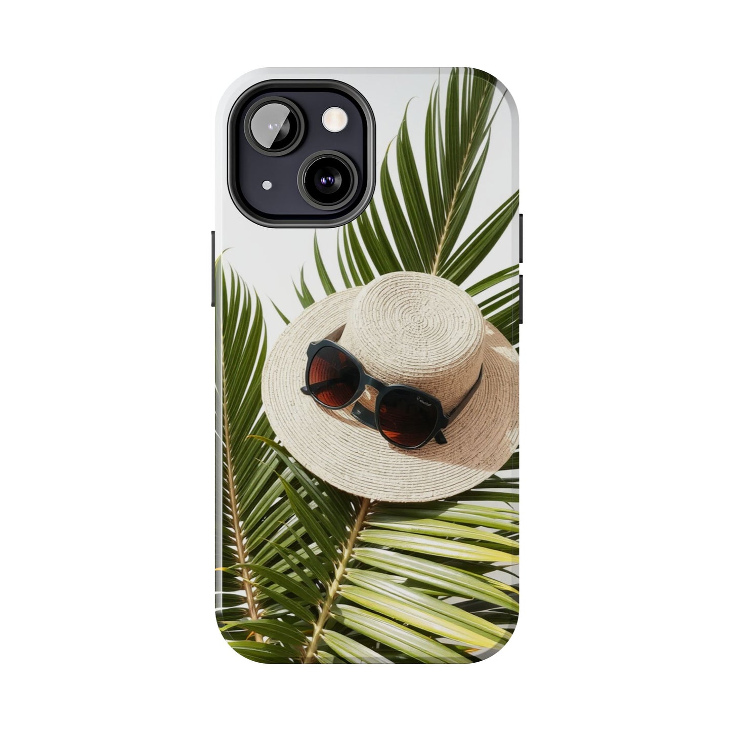 Tropical Phone Case - Summer Vibes with Hat & Sunglasses Design