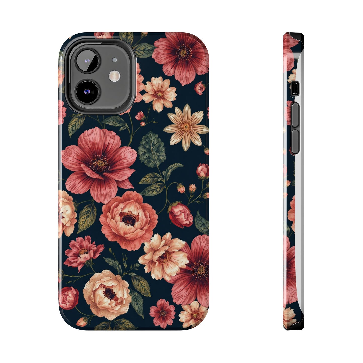 Spring Power! Floral Tough Phone Case - Durable Protection with Elegant Flower Design - for iPhone