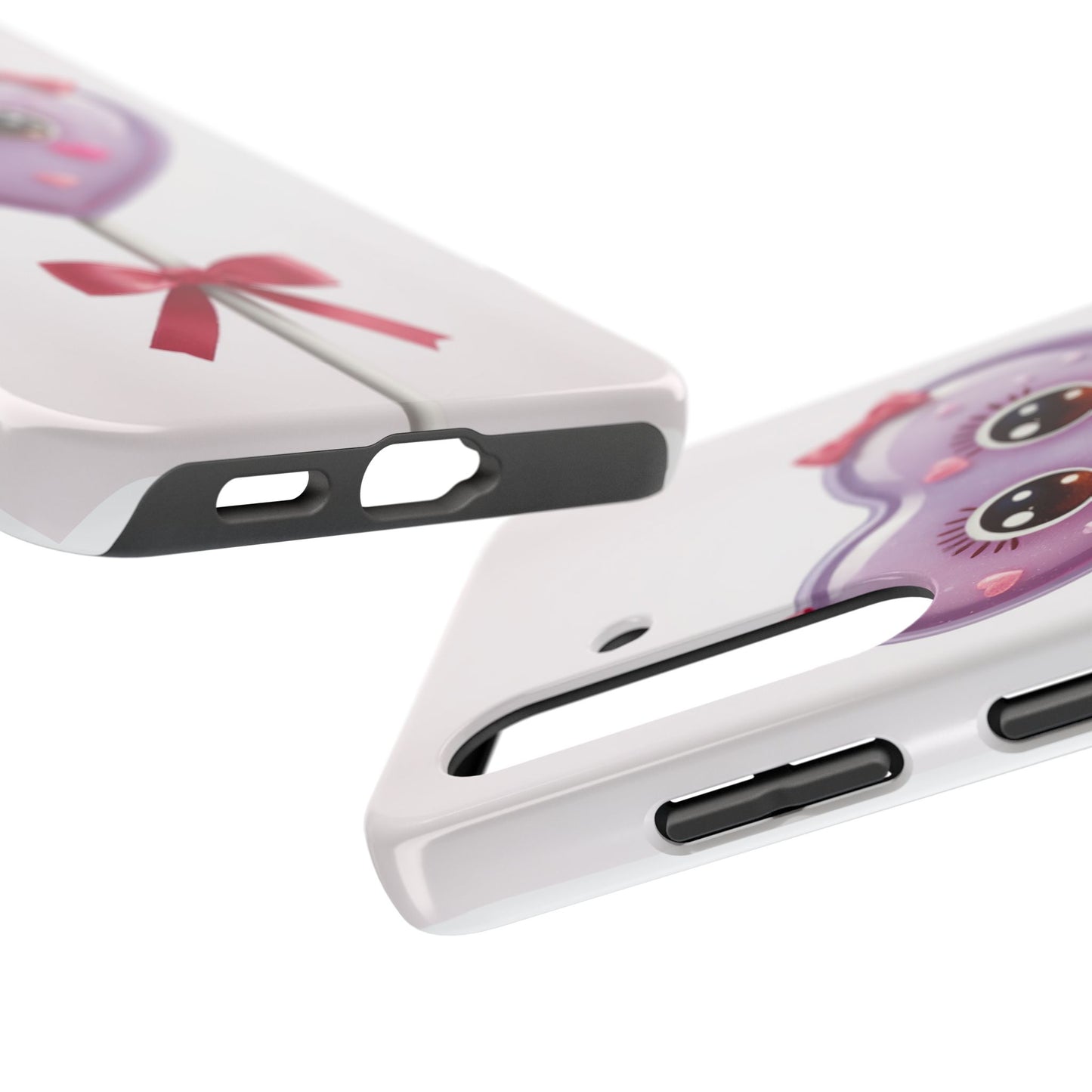 Cute Heart Lollipop Tough Phone Case - Adorable Protection for Candy Lovers