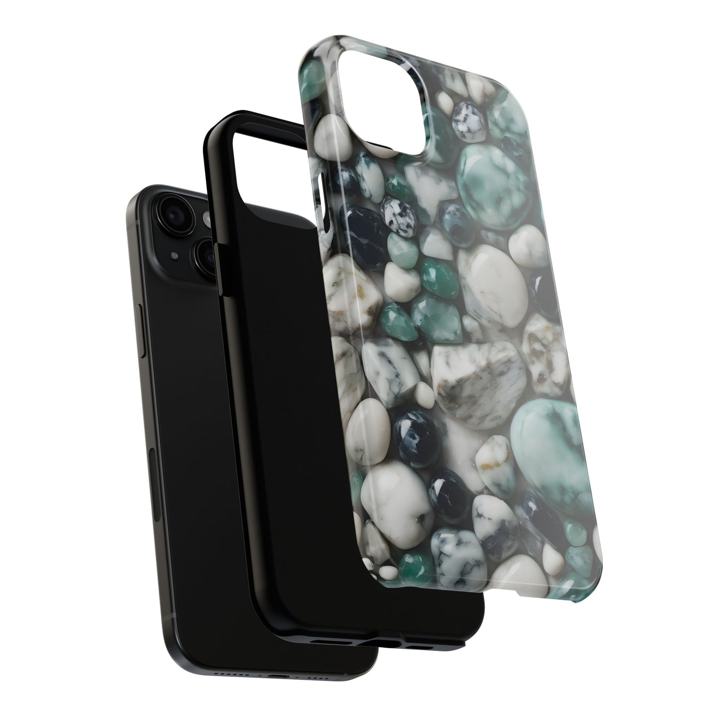 Small Rocks Pattern Tough Phone Case - Stylish & Durable Protection - for iPhone