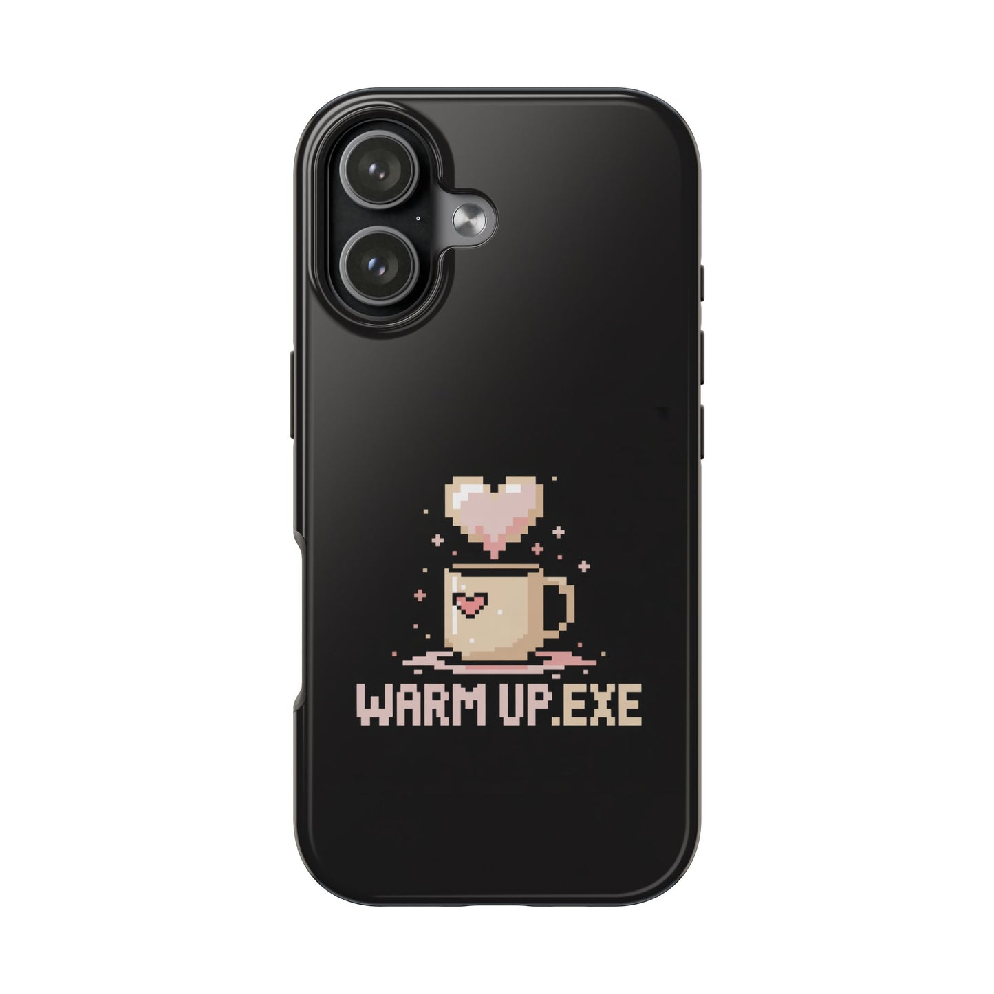 Warm Up.EXE Tough Phone Case - Cute Pixel Art Design for Tech Lovers