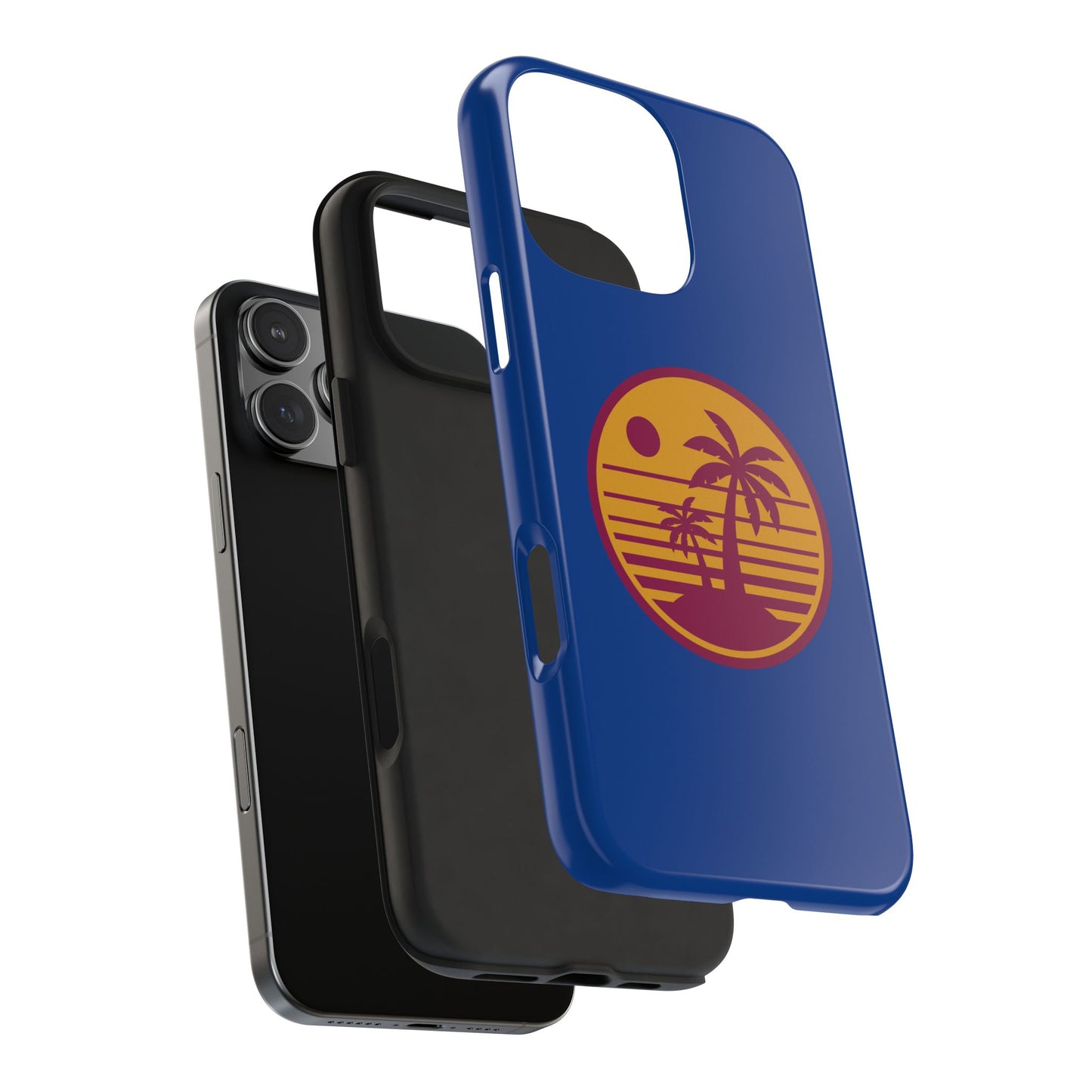 Retro Sunset Tough Phone Case - Vibrant Beach Vibes for Summer Adventures - for iPhone