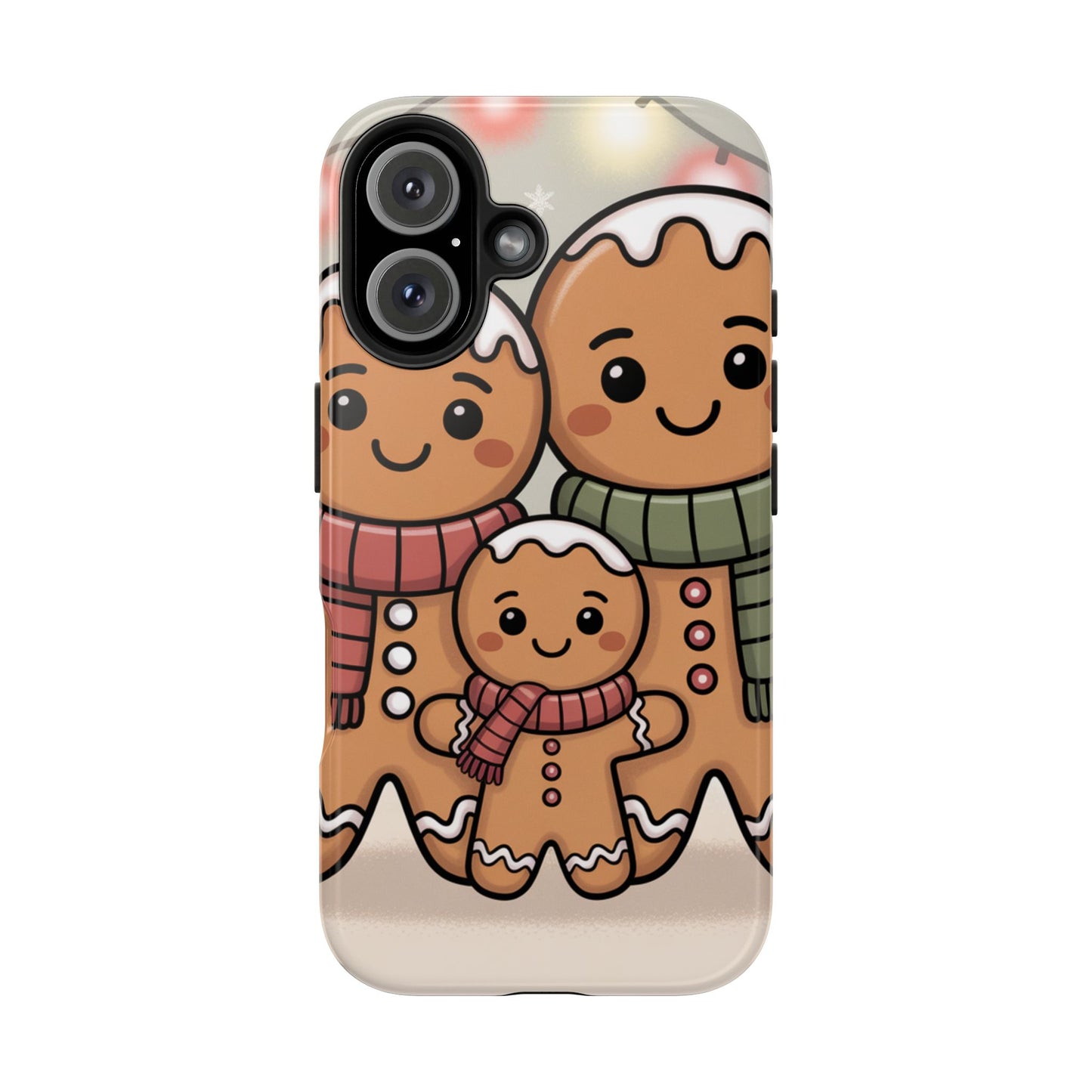 Gingerbread Cartoon Family Tough Phone Case – Festive Holiday Protection