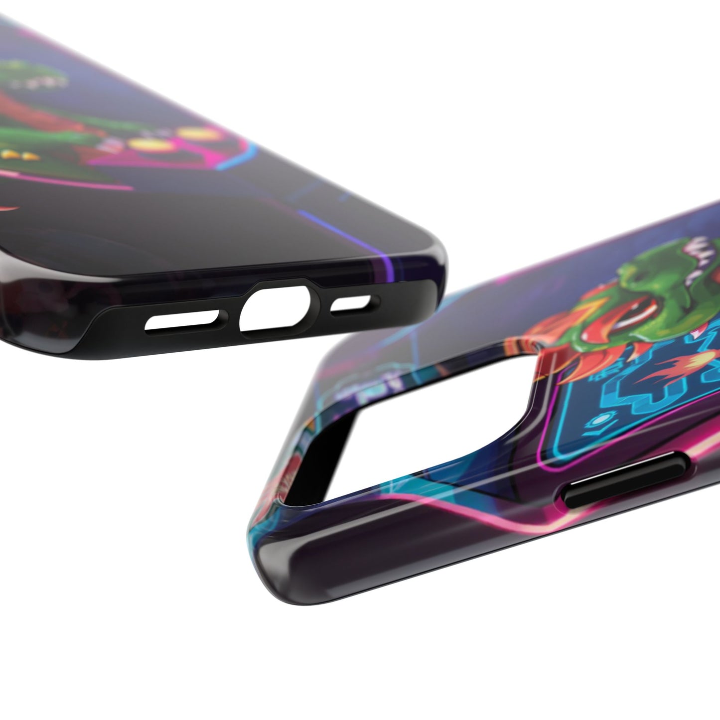 Retro Gamer Tough Phone Case with Dragon Design