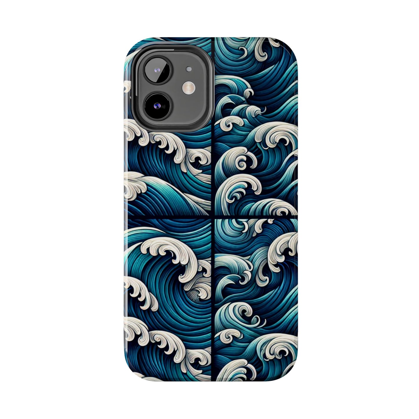 Ocean Waves Tough Phone Case - Durable Protection with Artistic Design - for iPhone