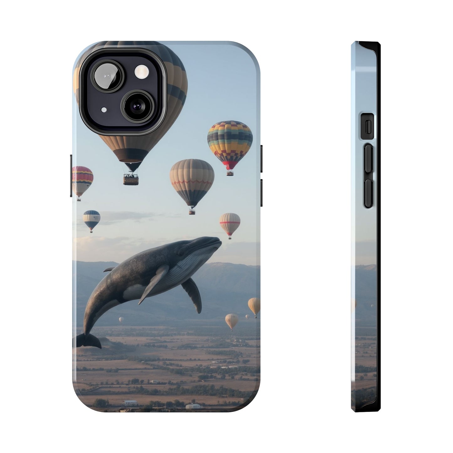 Whale Hot Air Balloon Tough Phone Case - Adventure & Nature Lovers