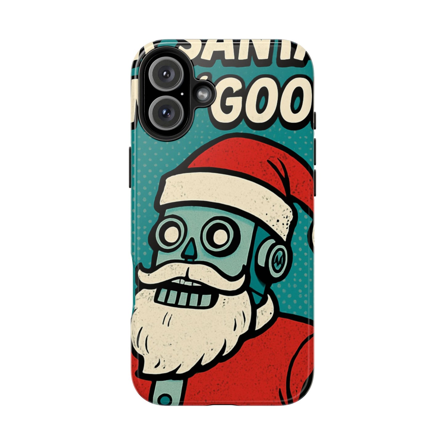 Santa Robot Phone Case - Durable Tough Design for Holidays