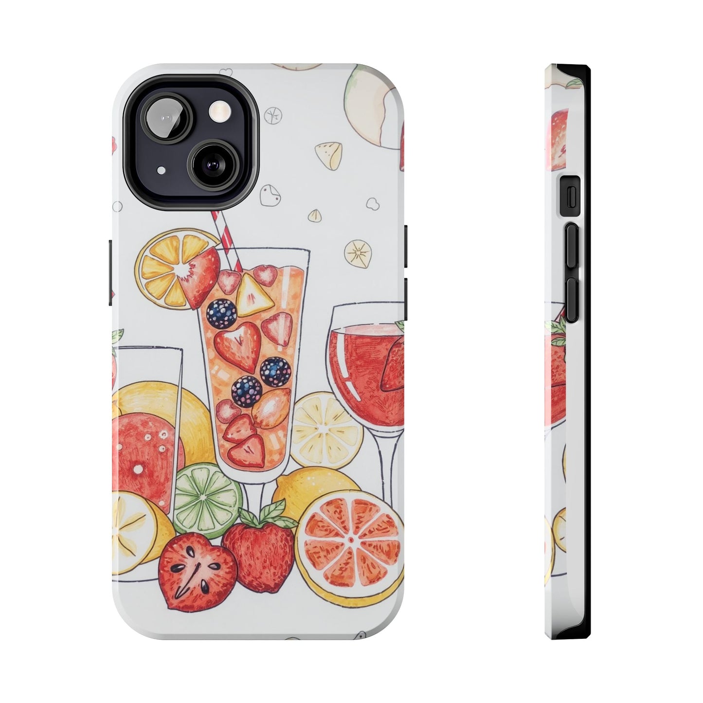Colorful Fruit Cocktail Tough Phone Case - Perfect for Summer Vibes