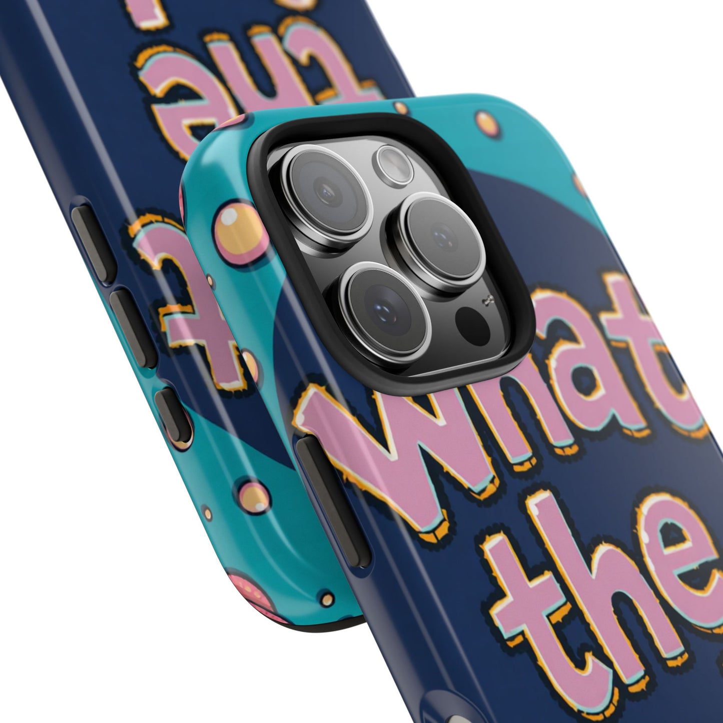 Playful Tough Phone Case - "What the Fish" Design