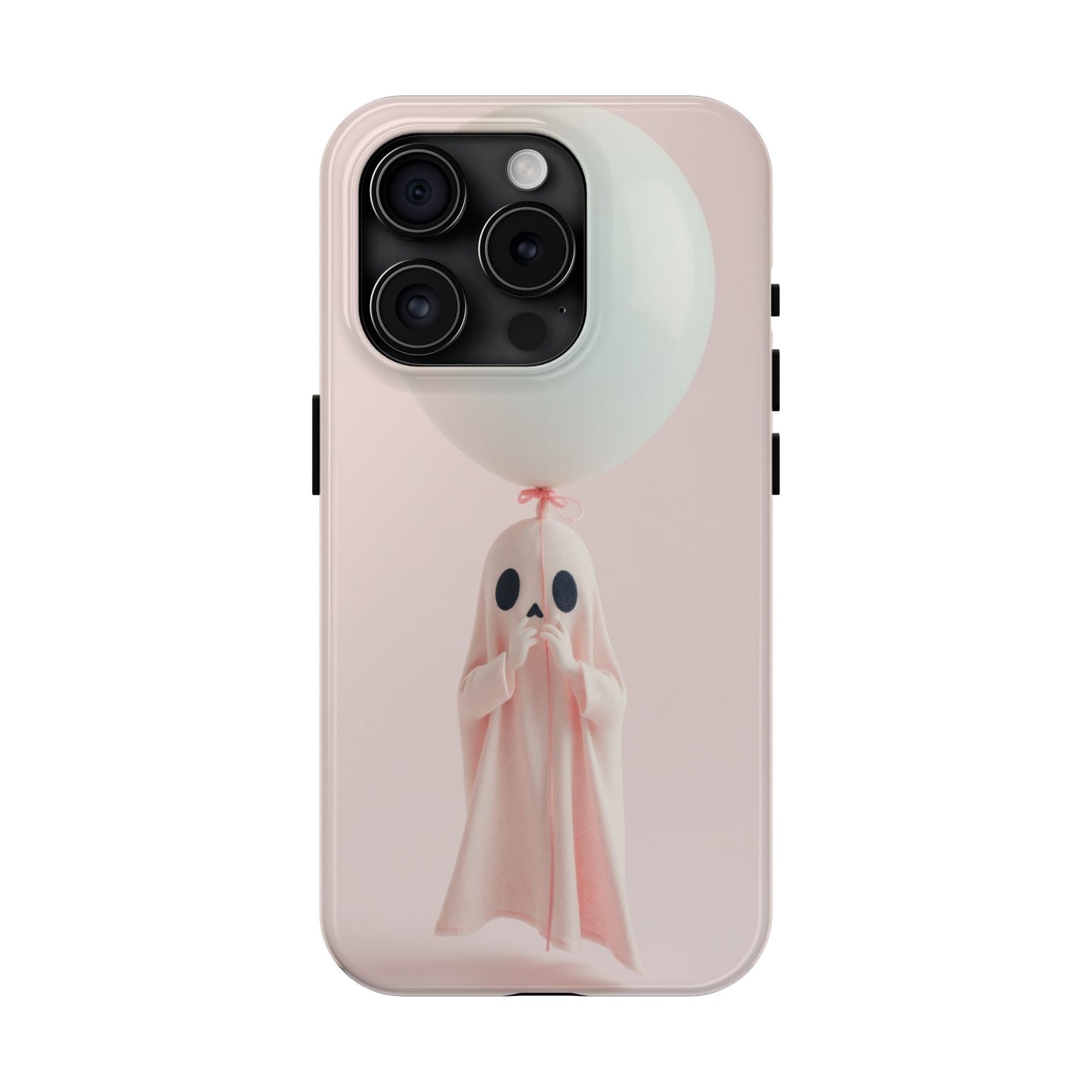 Cute Ghost Phone Case with Balloon - Tough Protection for Spooky Vibes