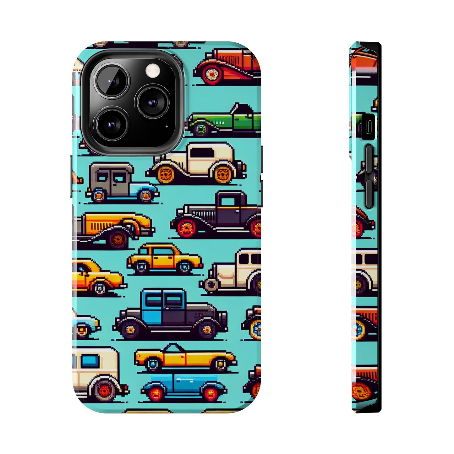 Retro Car Pixel Art Tough Phone Case - Durable & Stylish Protection - for iPhone