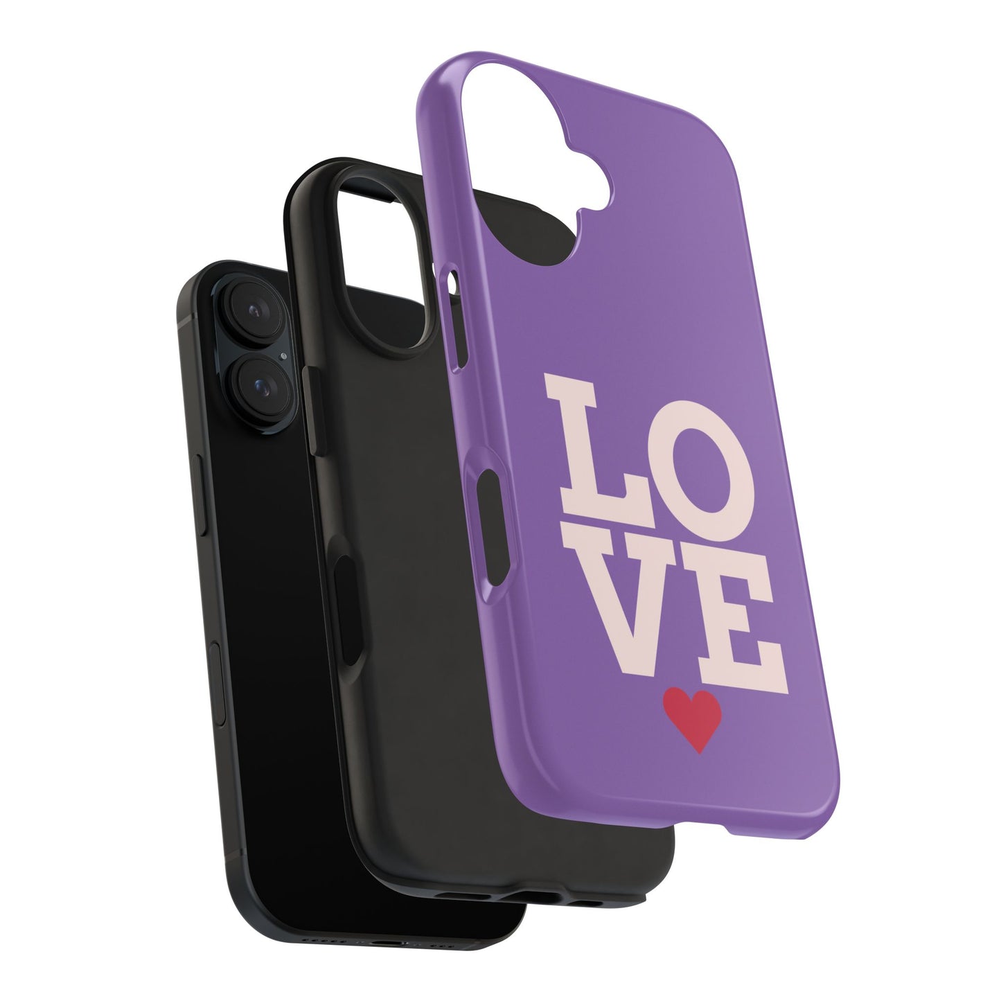 Purple Love Phone Case - Durable & Stylish Tough Case - for iPhone