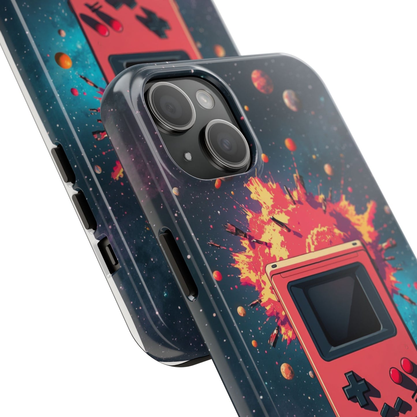 Retro Gaming Tough Phone Case - Space Adventure Design