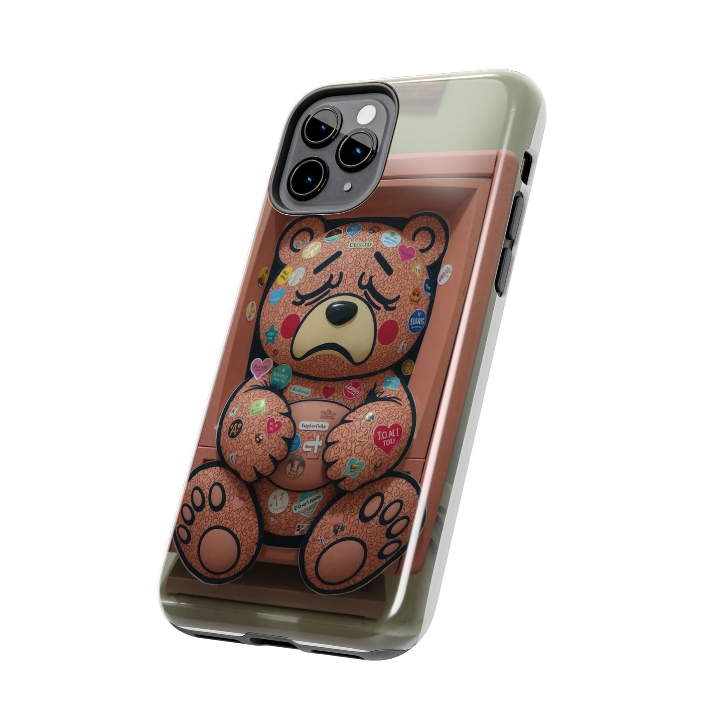 Cute Bear Tough Phone Case - Durable Protection with Fun Design