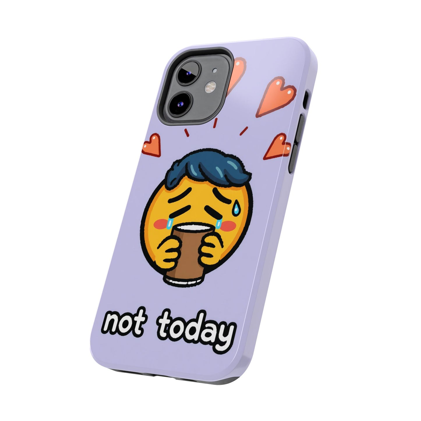 Cute Tough Phone Case - 'Not Today' Emoji Design