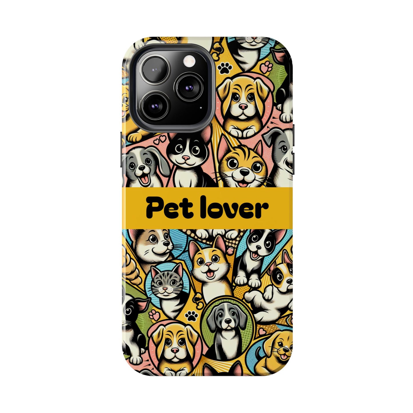 Pet Lover Tough Phone Case - Colorful Animal Design - for iPhone