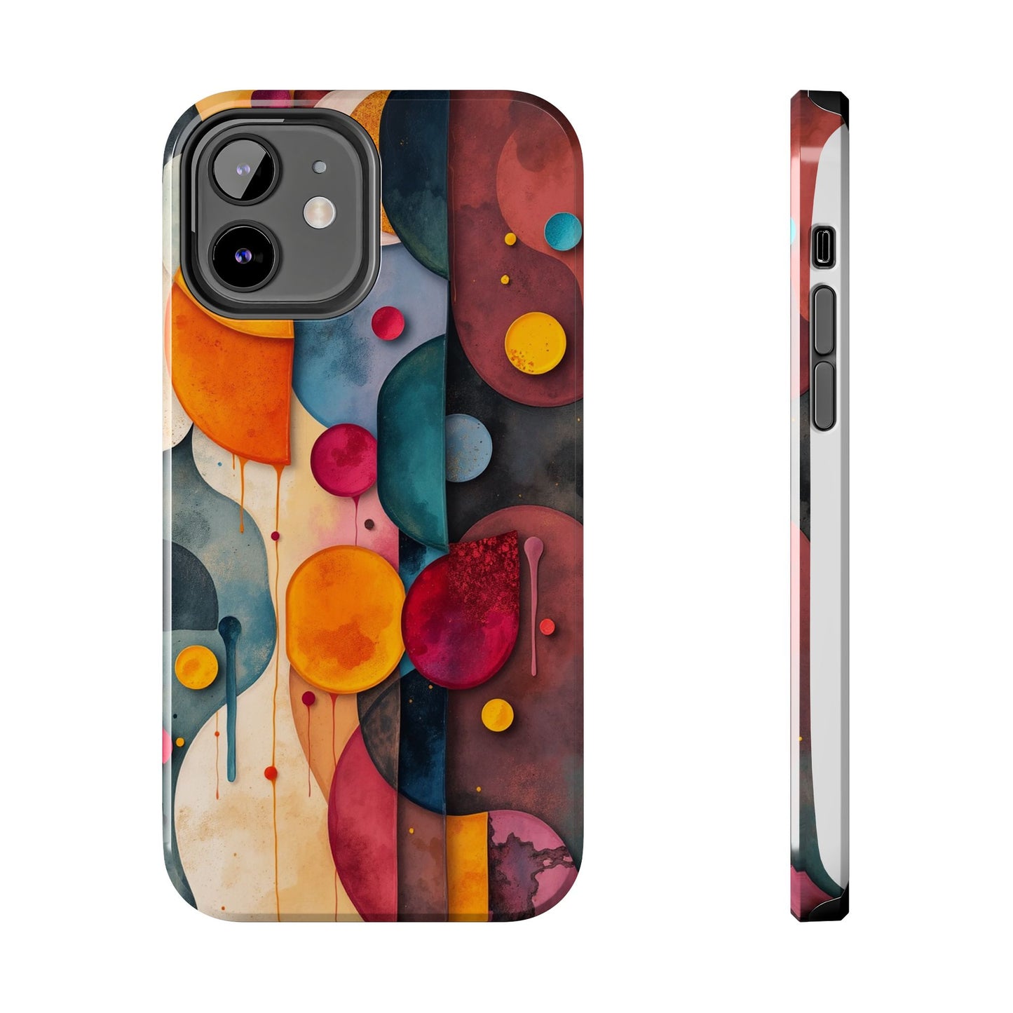 Artistic Tough Phone Cases - Colorful Abstract Design for Trendy Protection - for iPhone