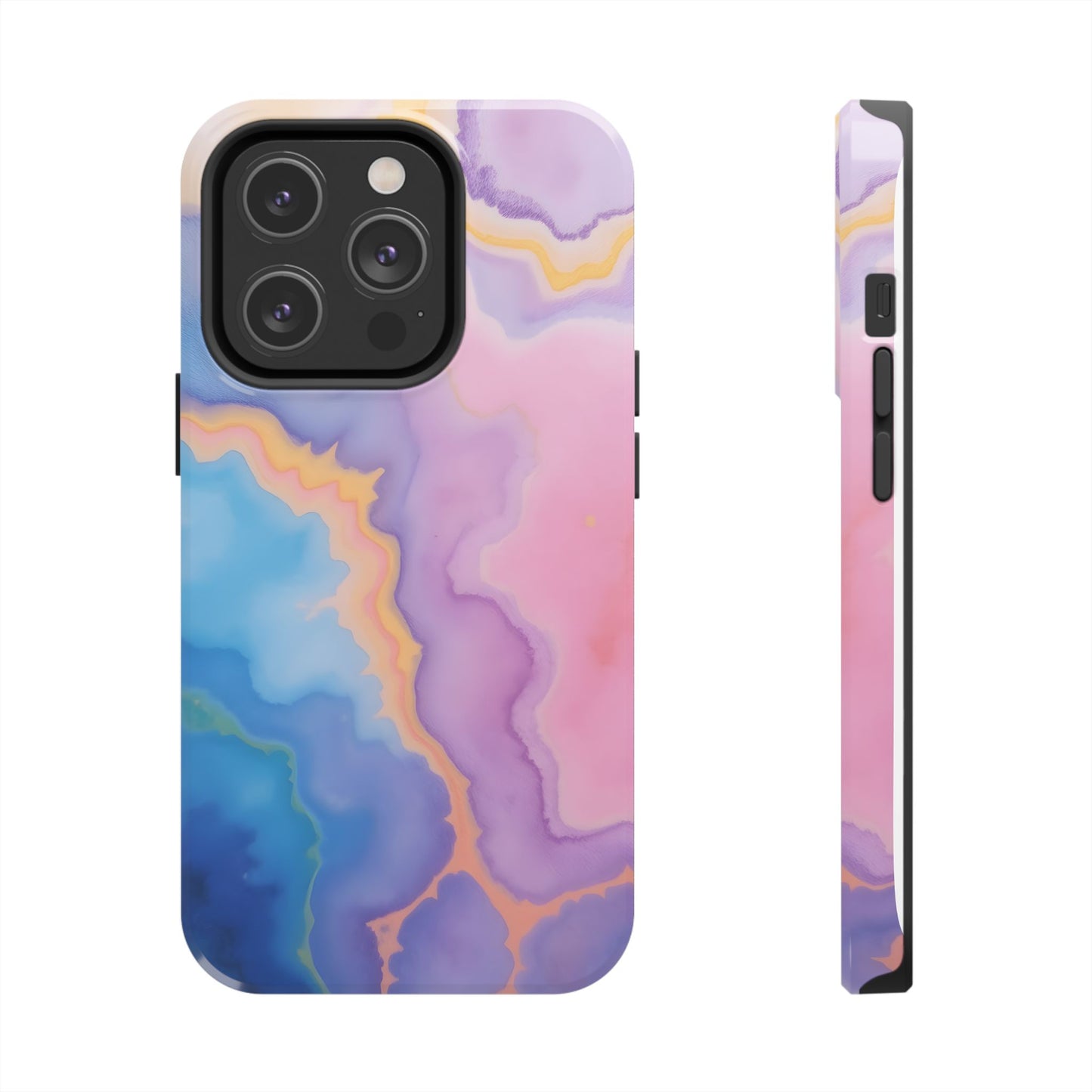 Watercolor Abstract Colors Tough Phone Case - Protective Cover for iPhone