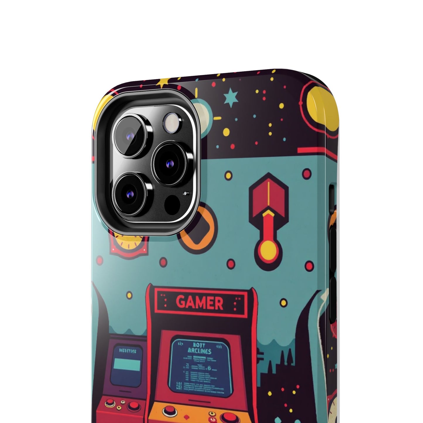 Retro Gamer Tough Phone Case - Vibrant Arcade Design for Gaming Enthusiasts - for iPhone