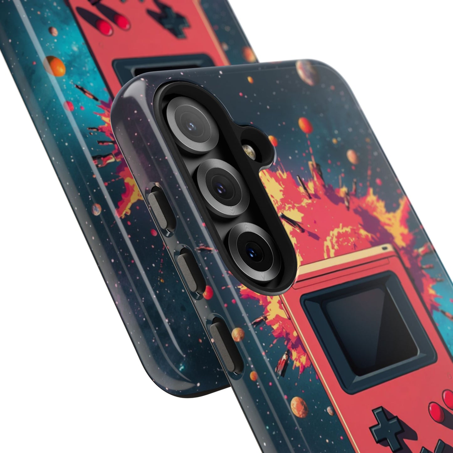 Retro Gaming Tough Phone Case - Space Adventure Design