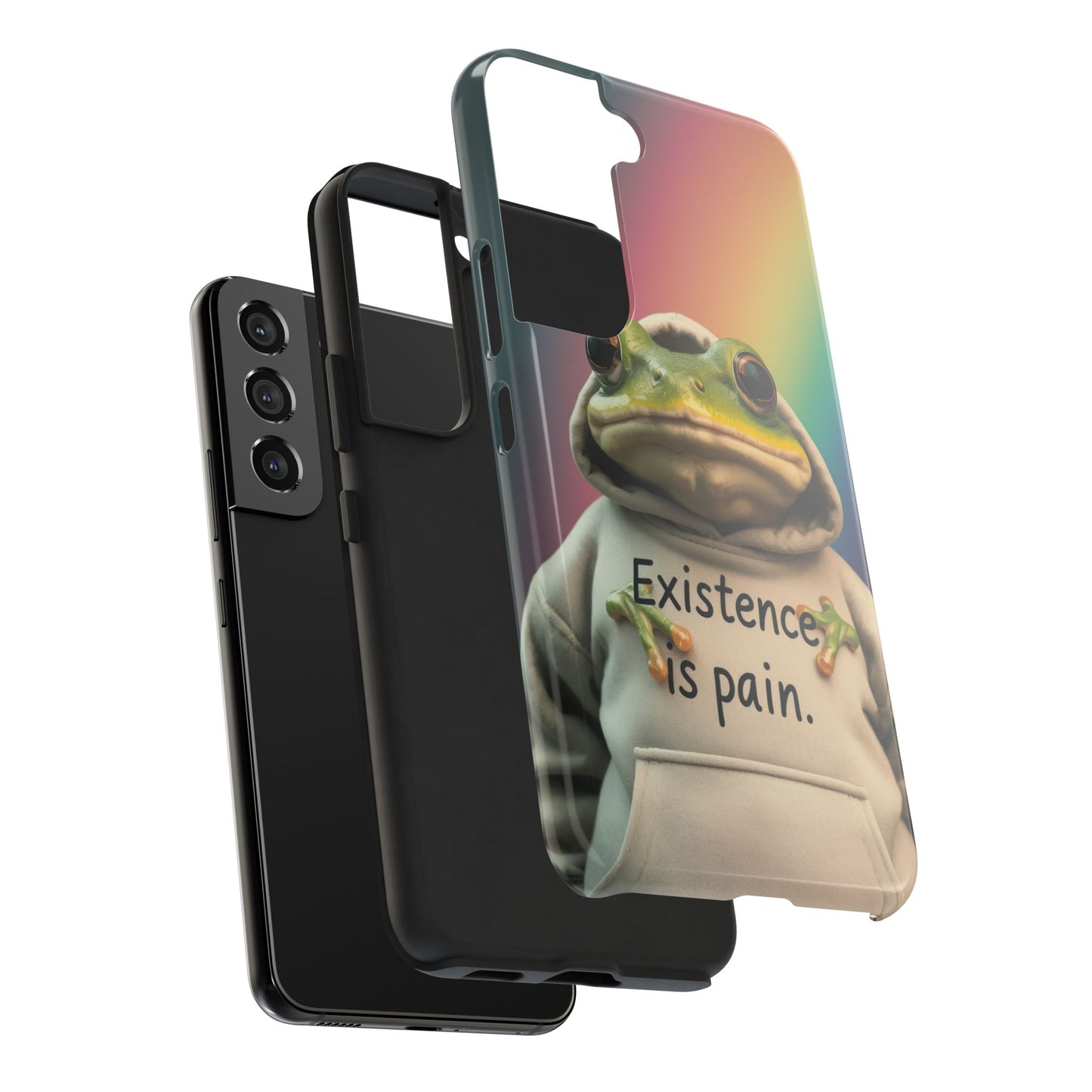 Existence is Pain Frog Phone Case - Tough & Stylish