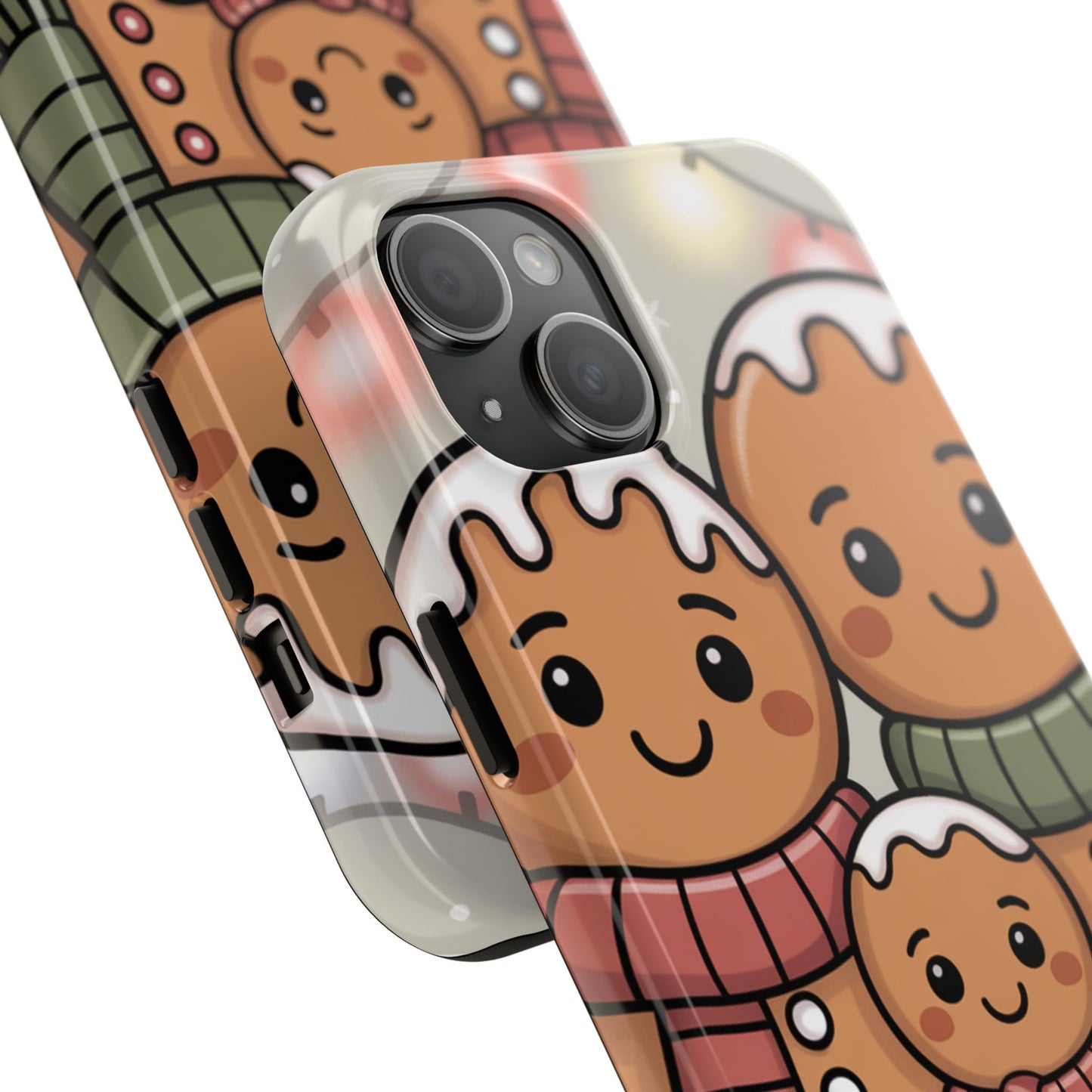 Gingerbread Cartoon Family Tough Phone Case – Festive Holiday Protection