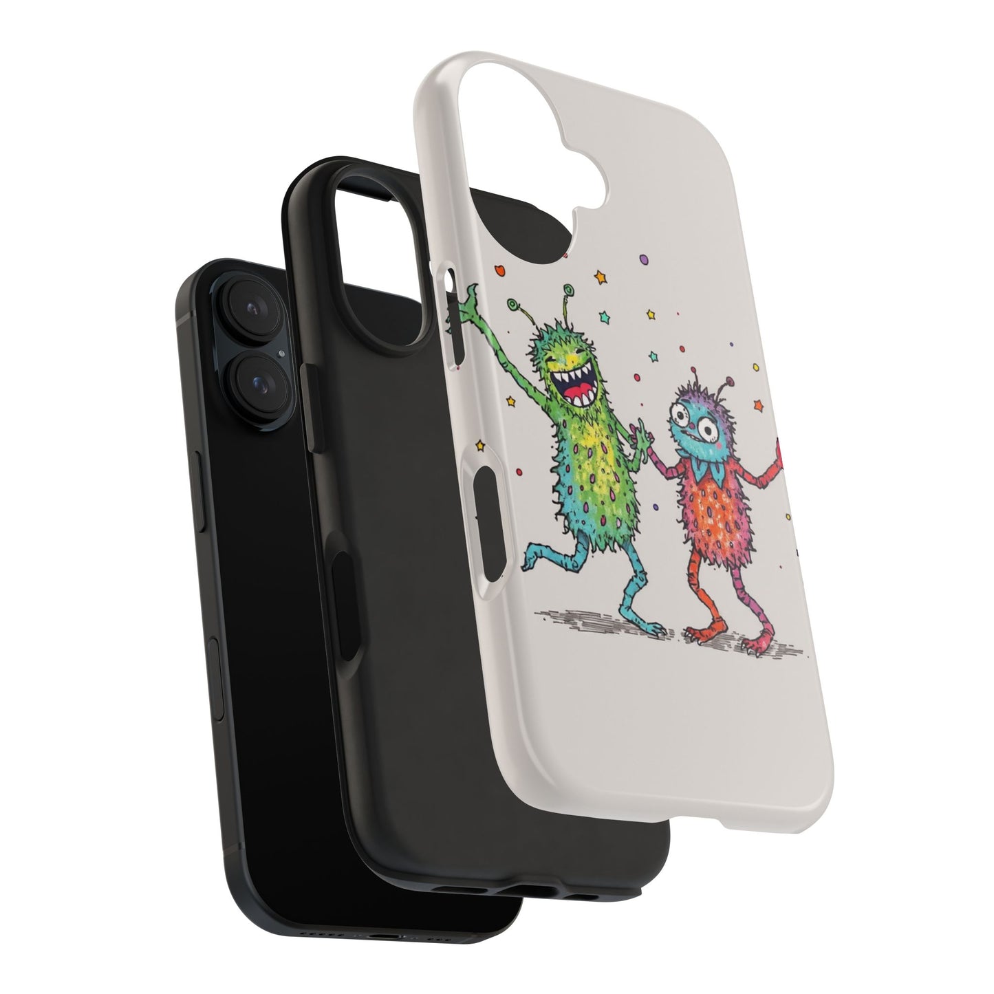 Colorful Monster Tough Phone Case - Fun and Playful Design