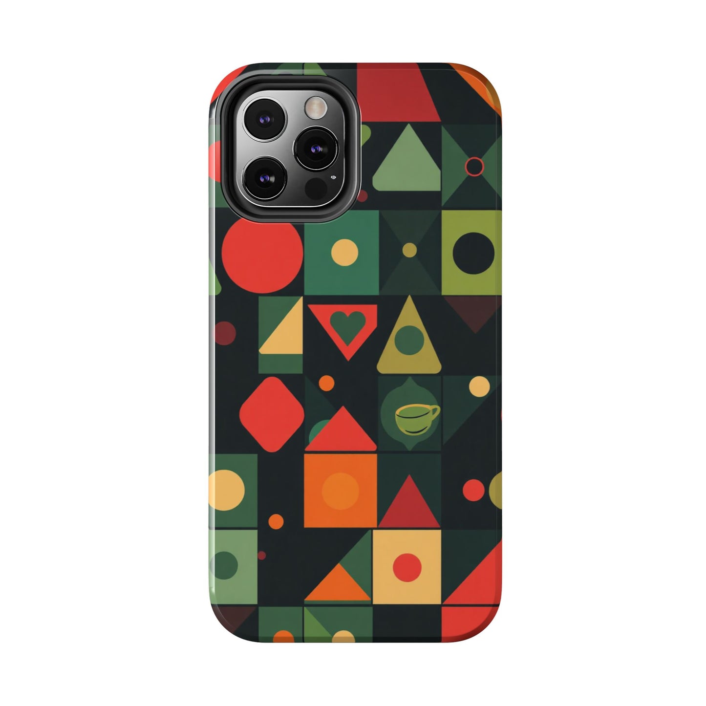 Vibrant Geometric Tough Phone Cases – Stylish Protection for Trendsetters - for iPhone