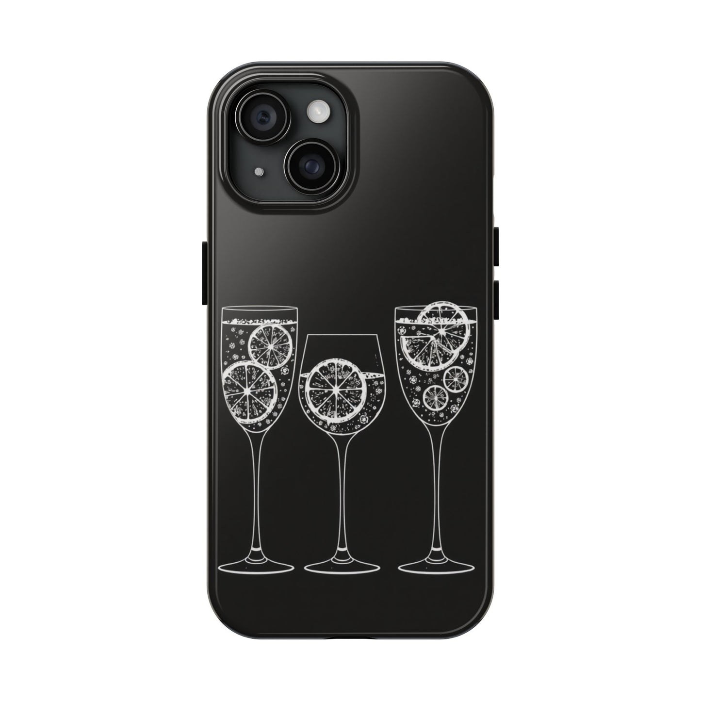 Stylish Tough Phone Cases with Citrus Glass Design, Protective Cases for Parties, Summer Events, and Everyday Use
