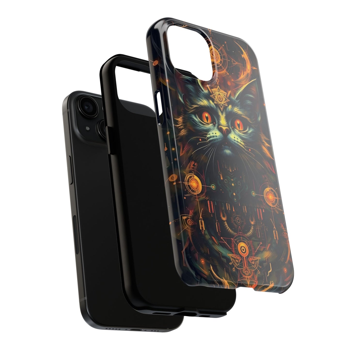 Mystical Cat Queen Tough Phone Case – Unique Protection for Cat Lovers - for iPhone