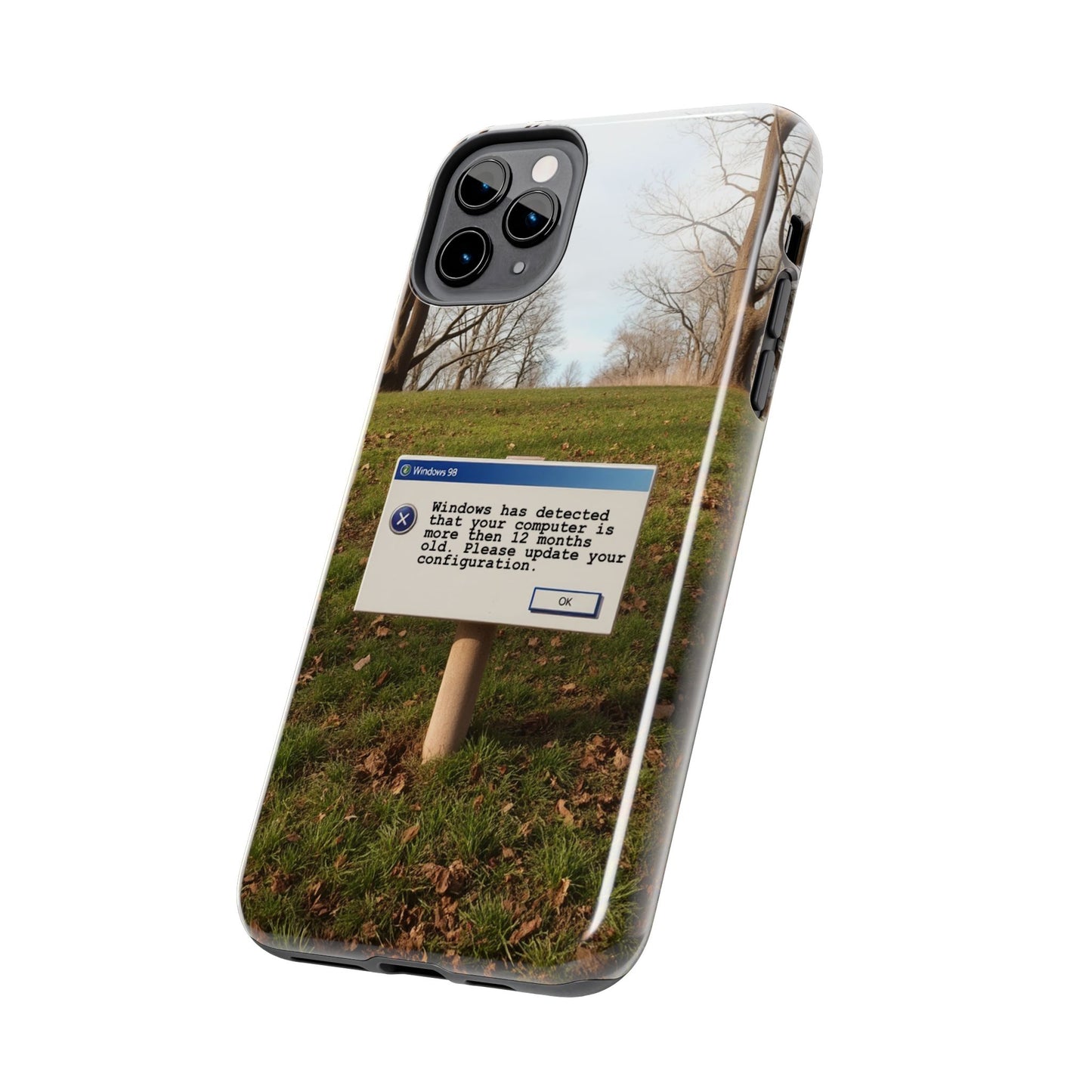 Durable Phone Case with Windows 98 Error Message Design - Perfect Gift for Tech Lovers