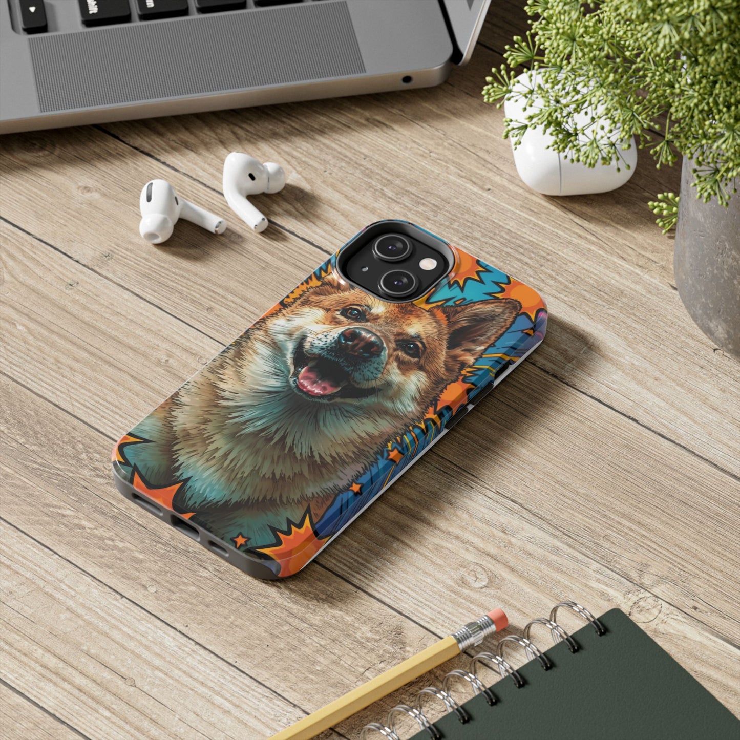 Vibrant Corgi Tough Phone Case - Fun Design for Pet Lovers