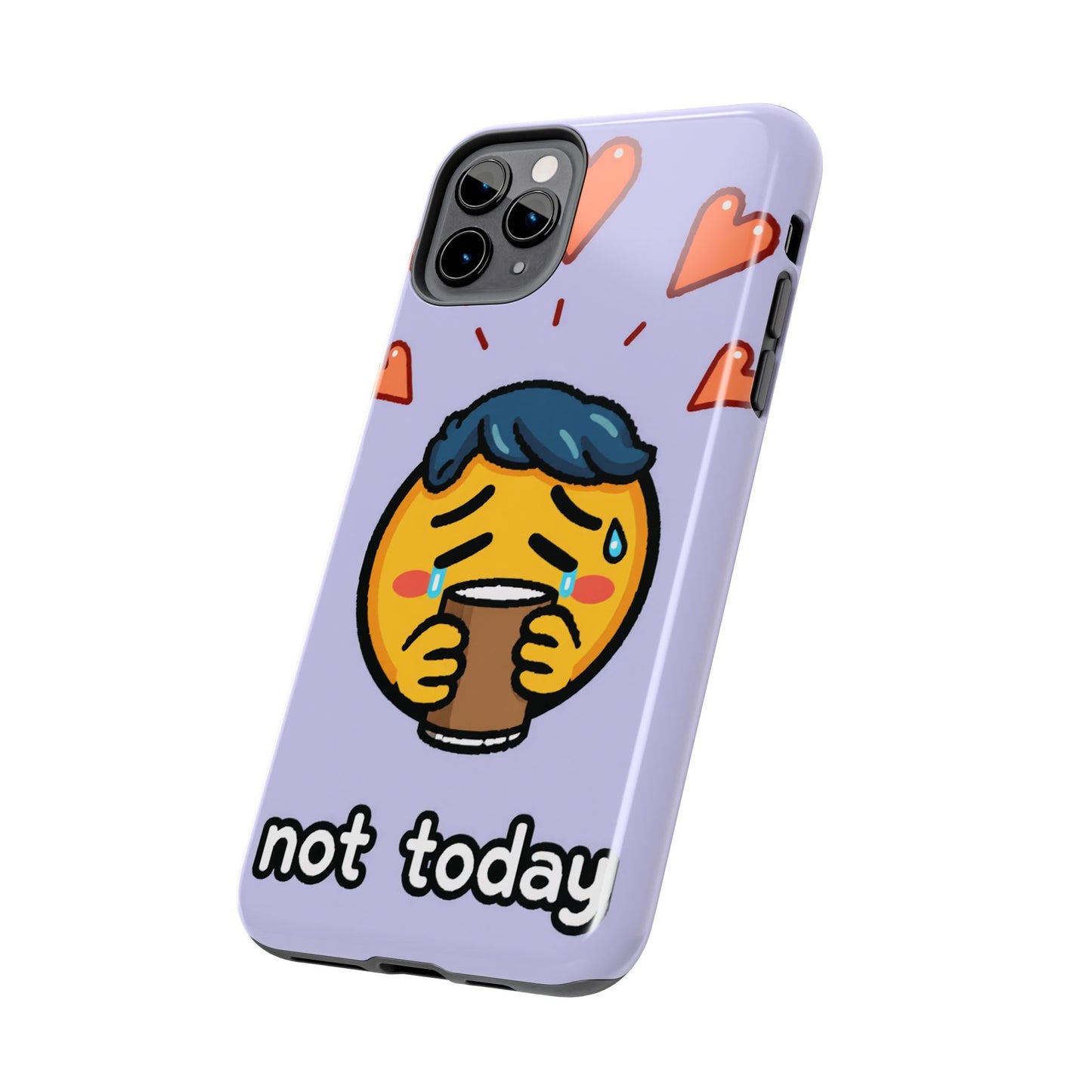 Cute Tough Phone Case - 'Not Today' Emoji Design