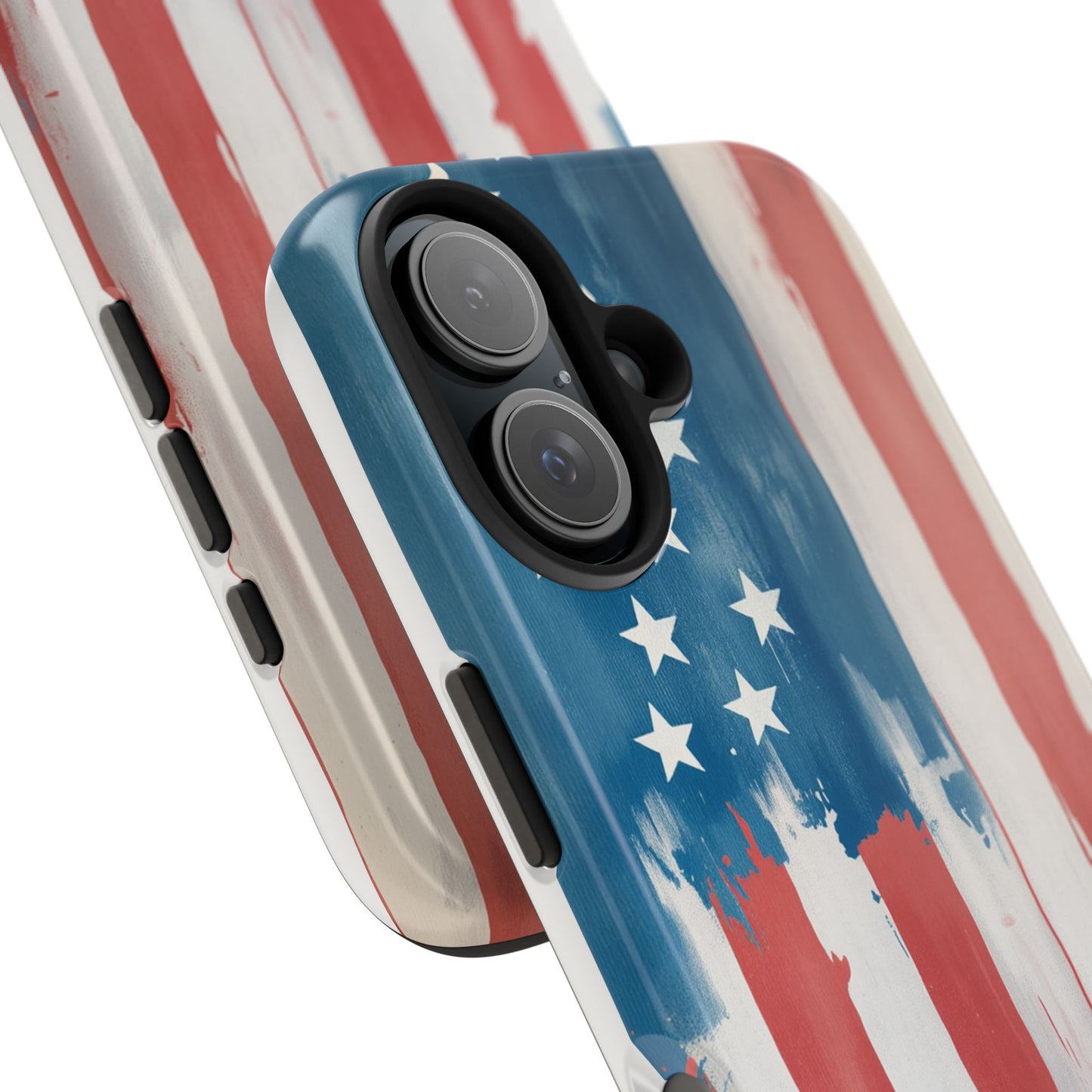 Patriotic Tough Phone Cases - Abstract USA Flag Design for Durable Protection - for iPhone