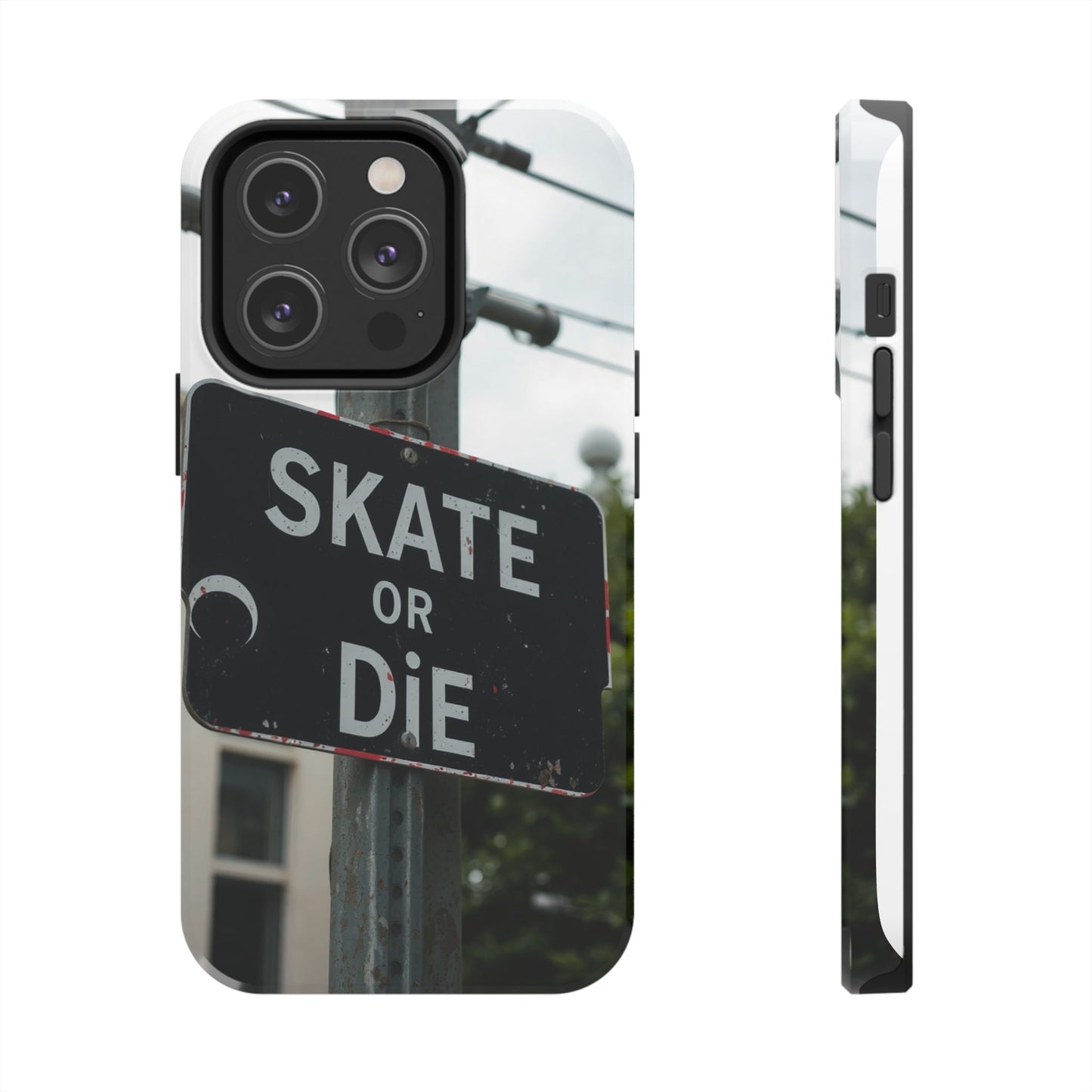 Black Sign Skate or Die Design - Tough Phone Case for iPhone