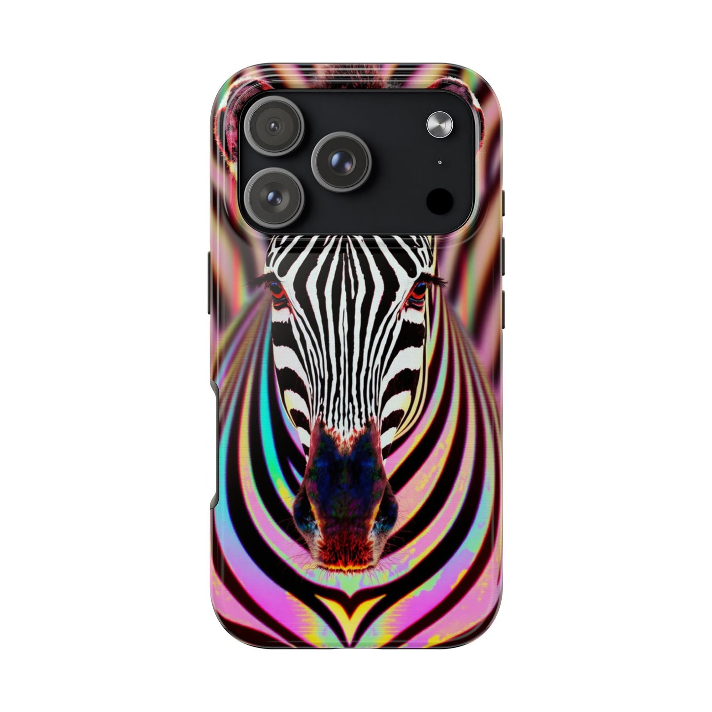 Vibrant Zebra Tough Phone Case - Unique Animal Design for Wild Spirit