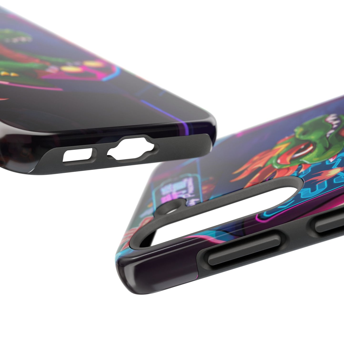 Retro Gamer Tough Phone Case with Dragon Design