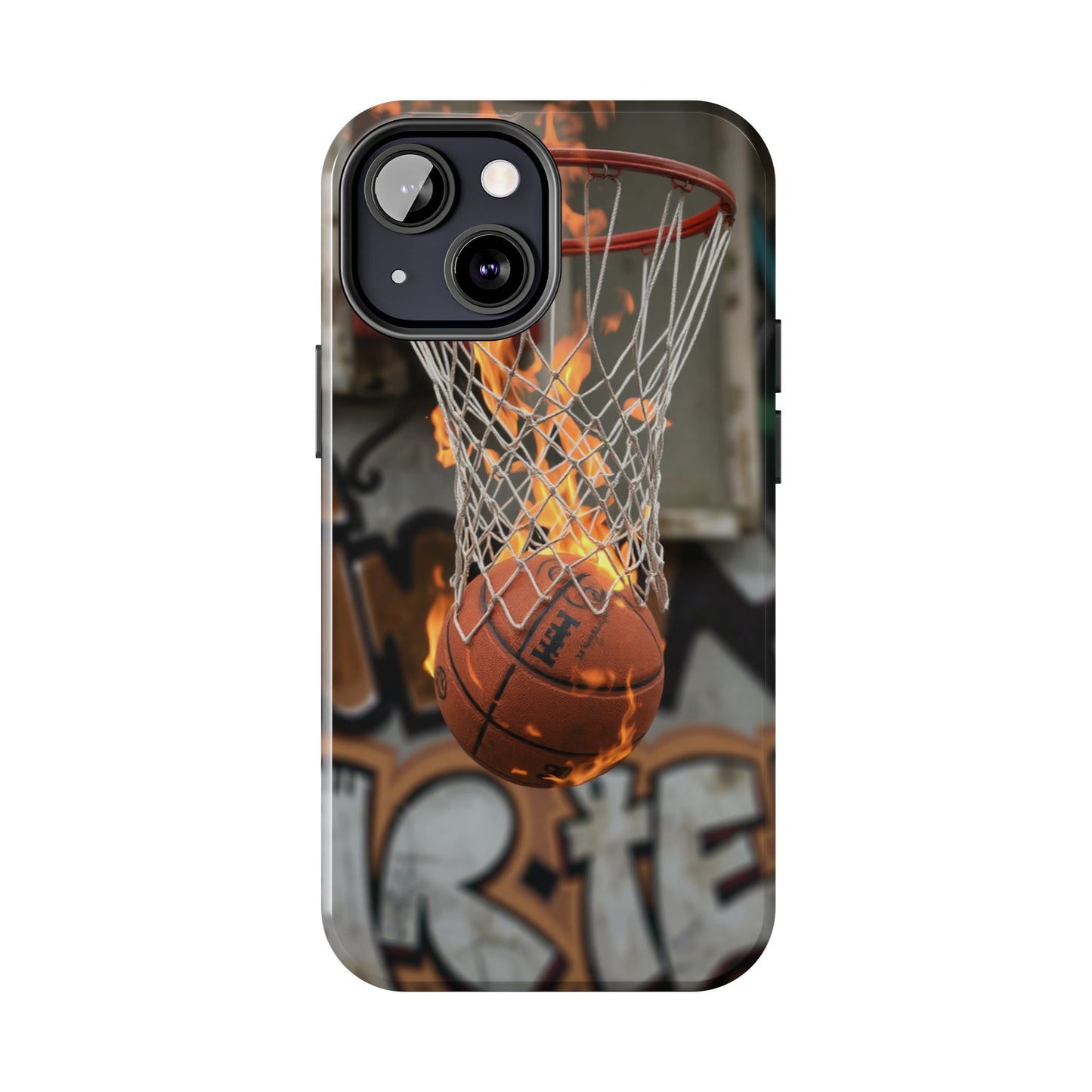 Fire Basketball Tough Phone Case - Durable Sporty Design for Athletes & Fans