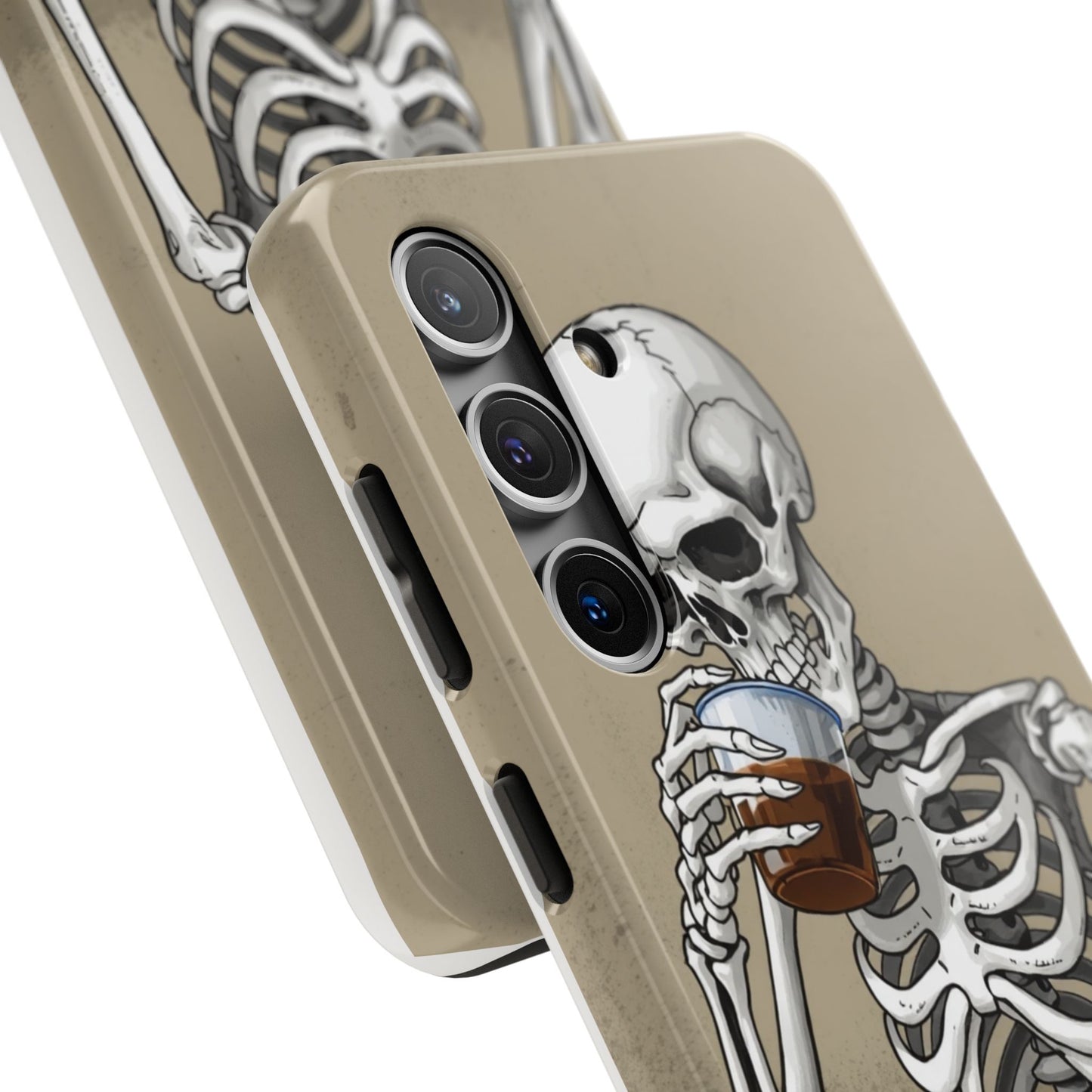 Funny Skeleton Phone Case - 'Same Soul, Different Day' Tough Cover