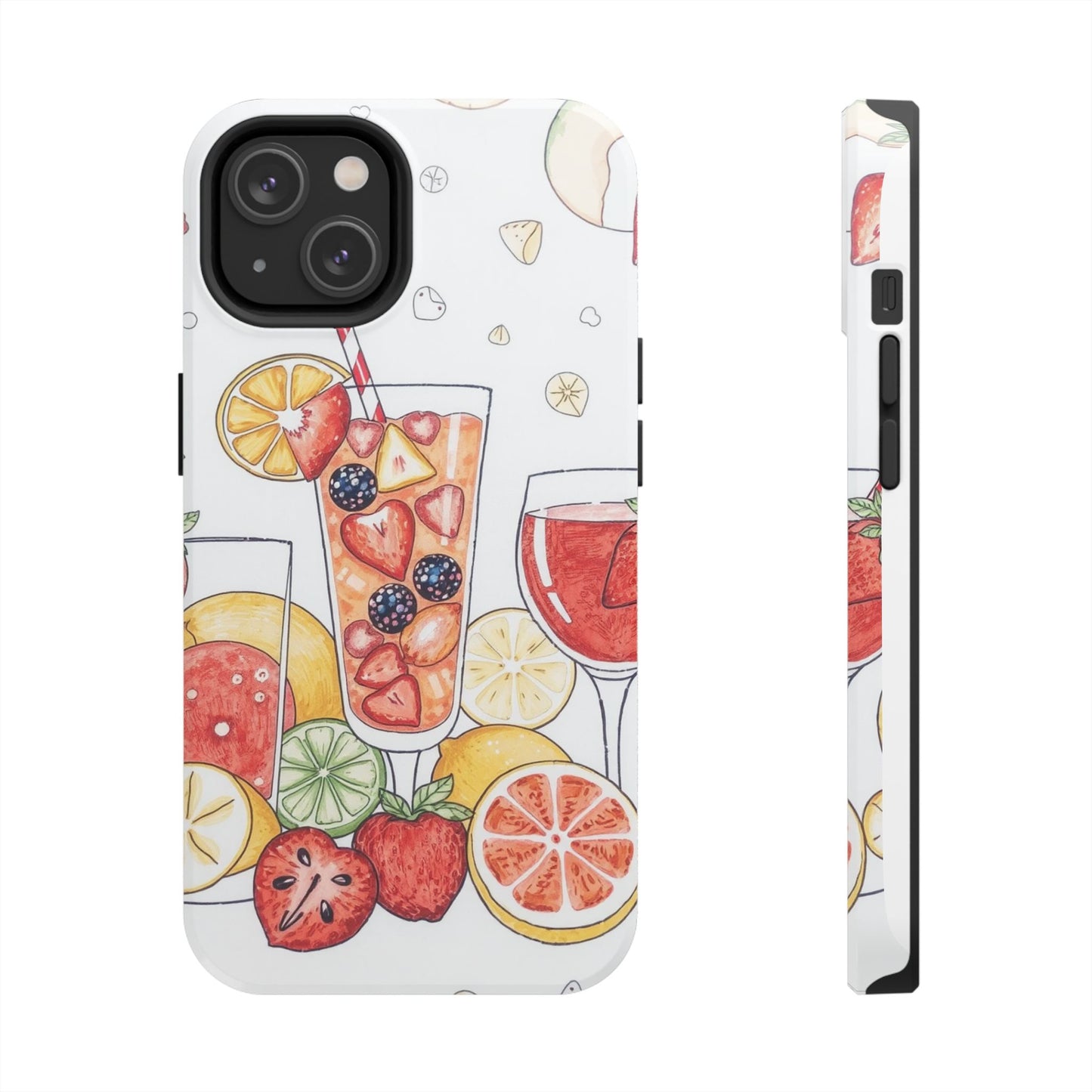 Colorful Fruit Cocktail Tough Phone Case - Perfect for Summer Vibes