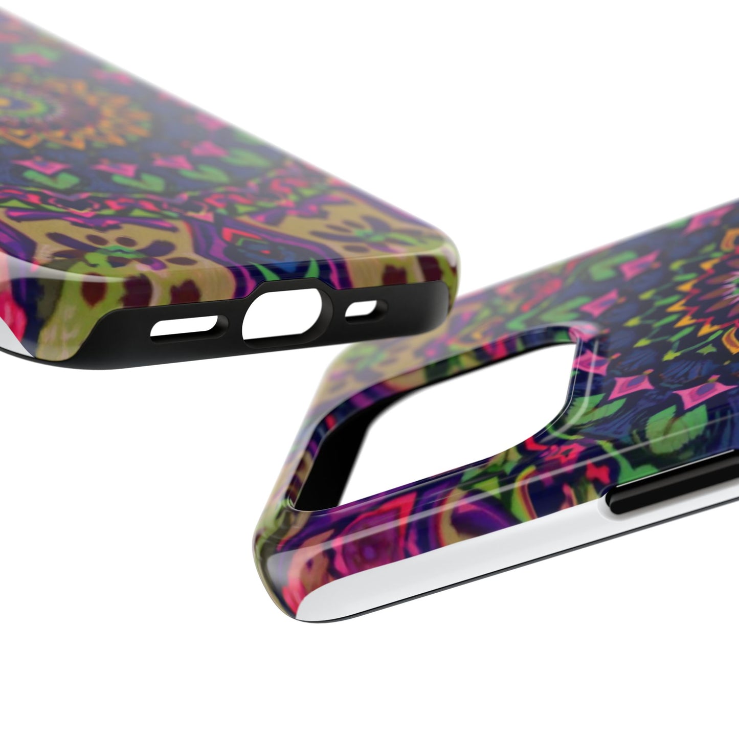 Vibrant Mandala Tough Phone Case - Colorful, Purple Fusion, Durable Protection for Your Device - for iPhone